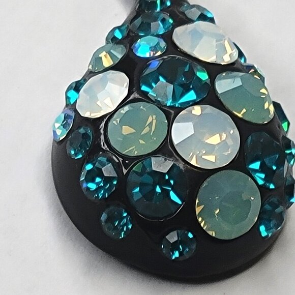 Blue Crystal Necklace with Earrings - Picture 9 of 16